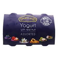 Dairyland Assorted Yoghurts 100ml - 6's