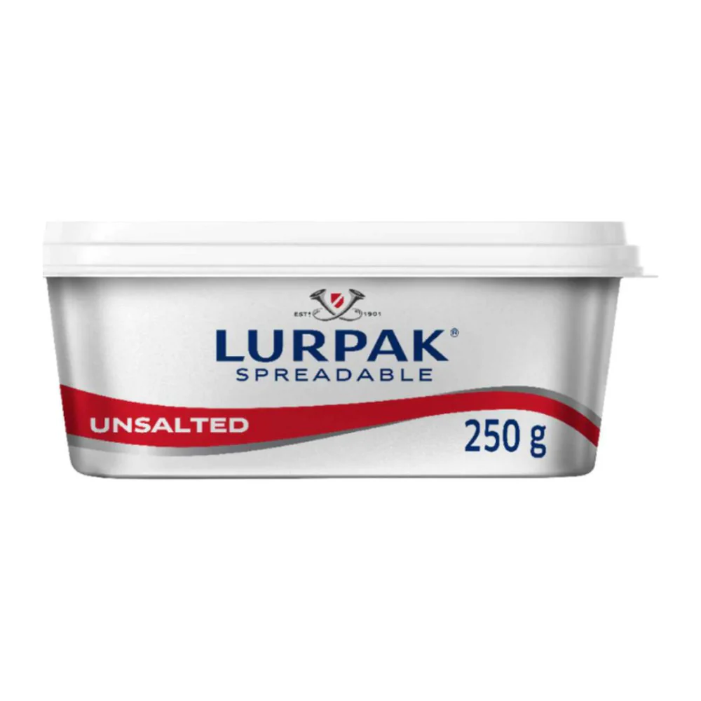 Lurpak unsalted butter 250gm