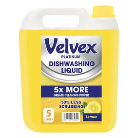 Velvex Dishwashing Liquid Lemon Burst 5ltr