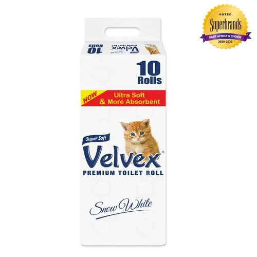 Velvex White Toilet Tissue Wrapped 40's