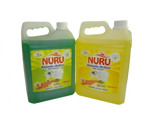 Nuru Dishwashing Liquid (Lemon Sparkle) 5ltr  