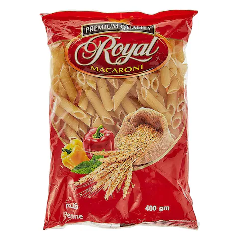 Royal Macaroni Penne Rigate Pasta 400gm