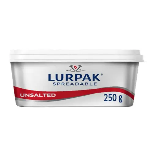 Lurpak unsalted butter 250gm