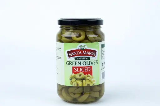 Santa Maria Green Olives (Pitted) 345gm