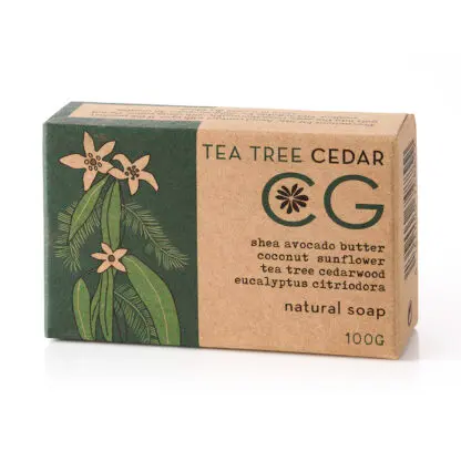 [BC-E-012] Cinnabar Green Guest Soap (Cedar, Tea Tree) 20g